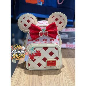 Loungefly Disney Minnie Mouse Cherry Pie Convertible Mini Backpack
